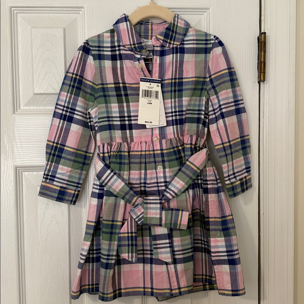 Ralph Lauren Pink and Blue Plaid Dress